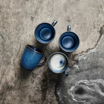 Raw 带柄马克杯 350ml 4个装 - midnight 蓝色 - Aida