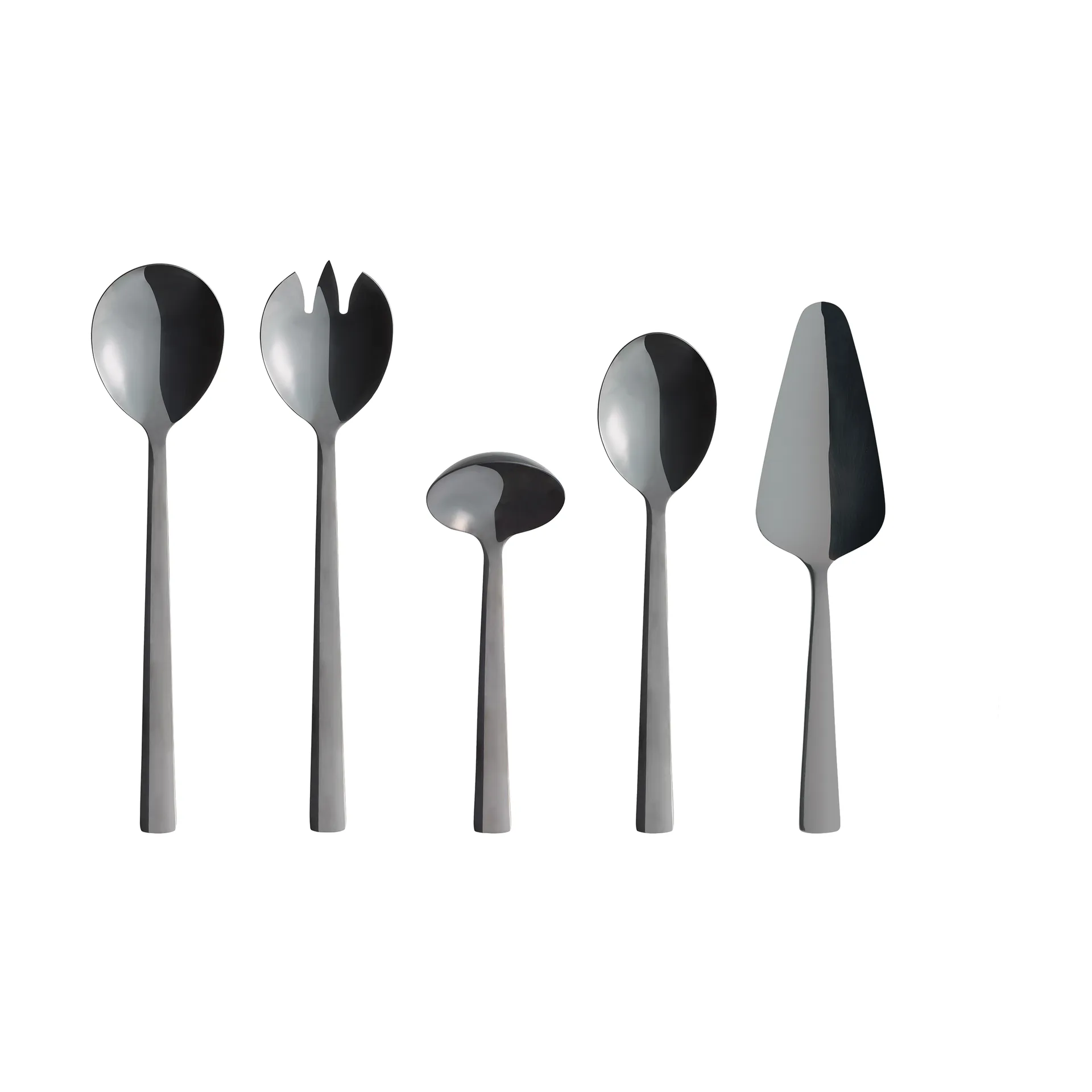 Raw 餐具 5件装, 黑色 Aida