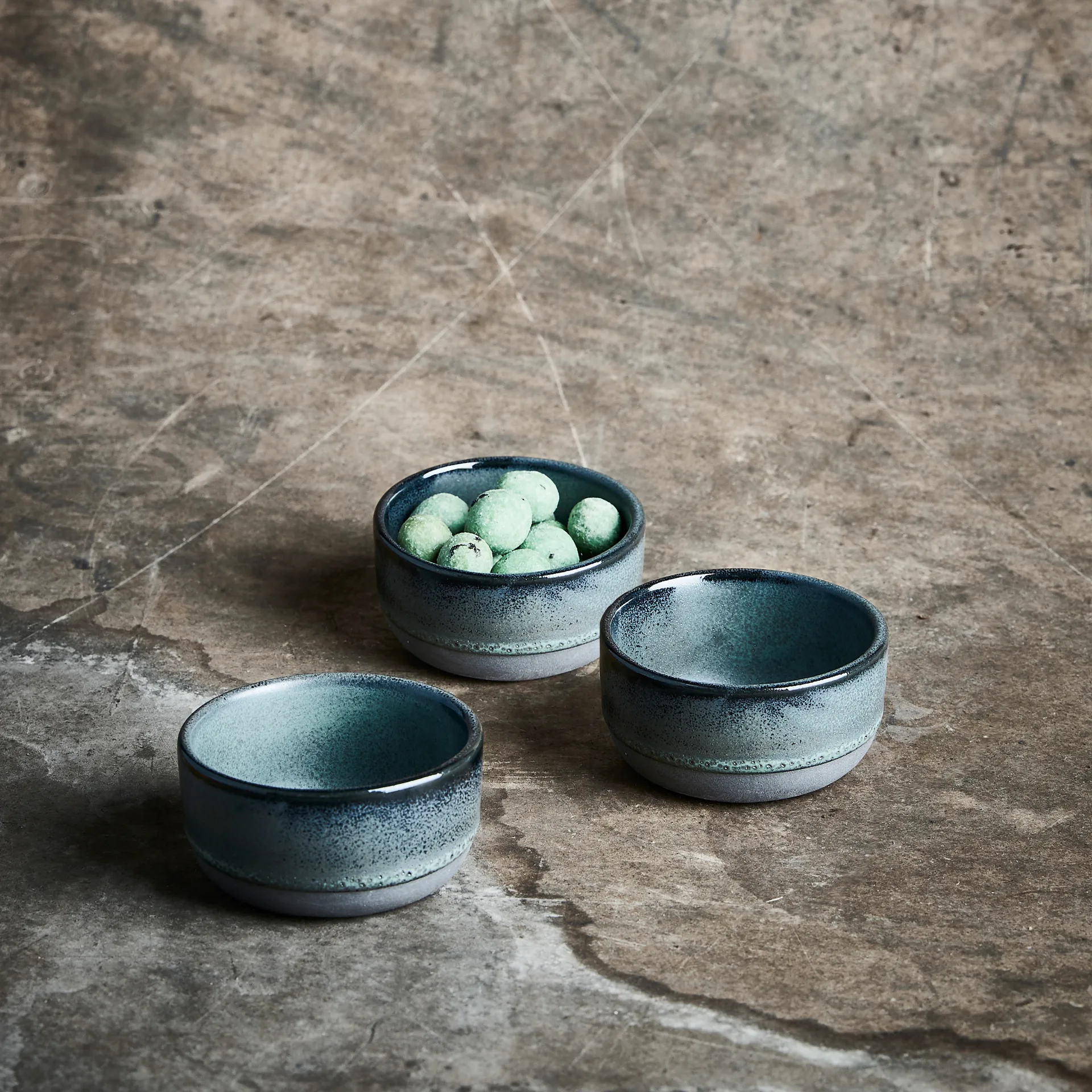 Raw 迷你碗 Ø7.5cm 3件装, 北欧绿 Aida