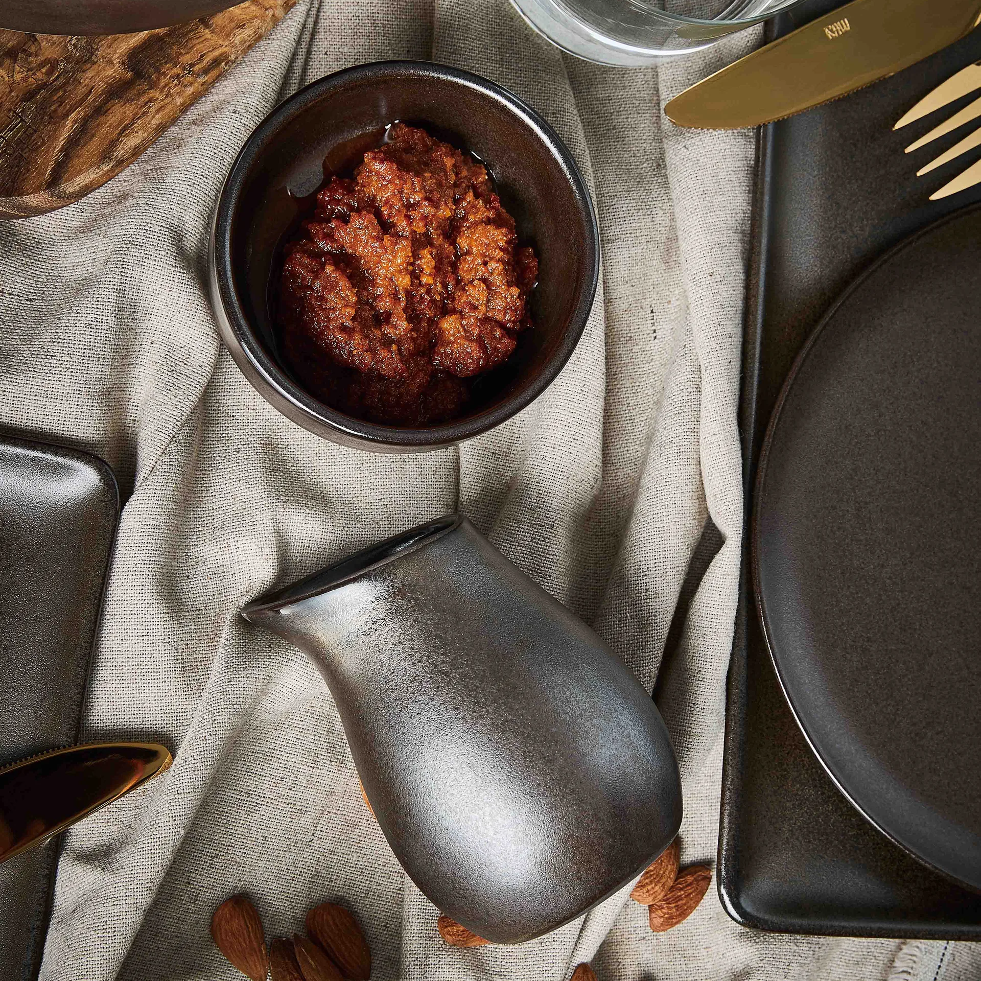 Raw 碗  Ø9.5 cm, metallic 棕色 Aida