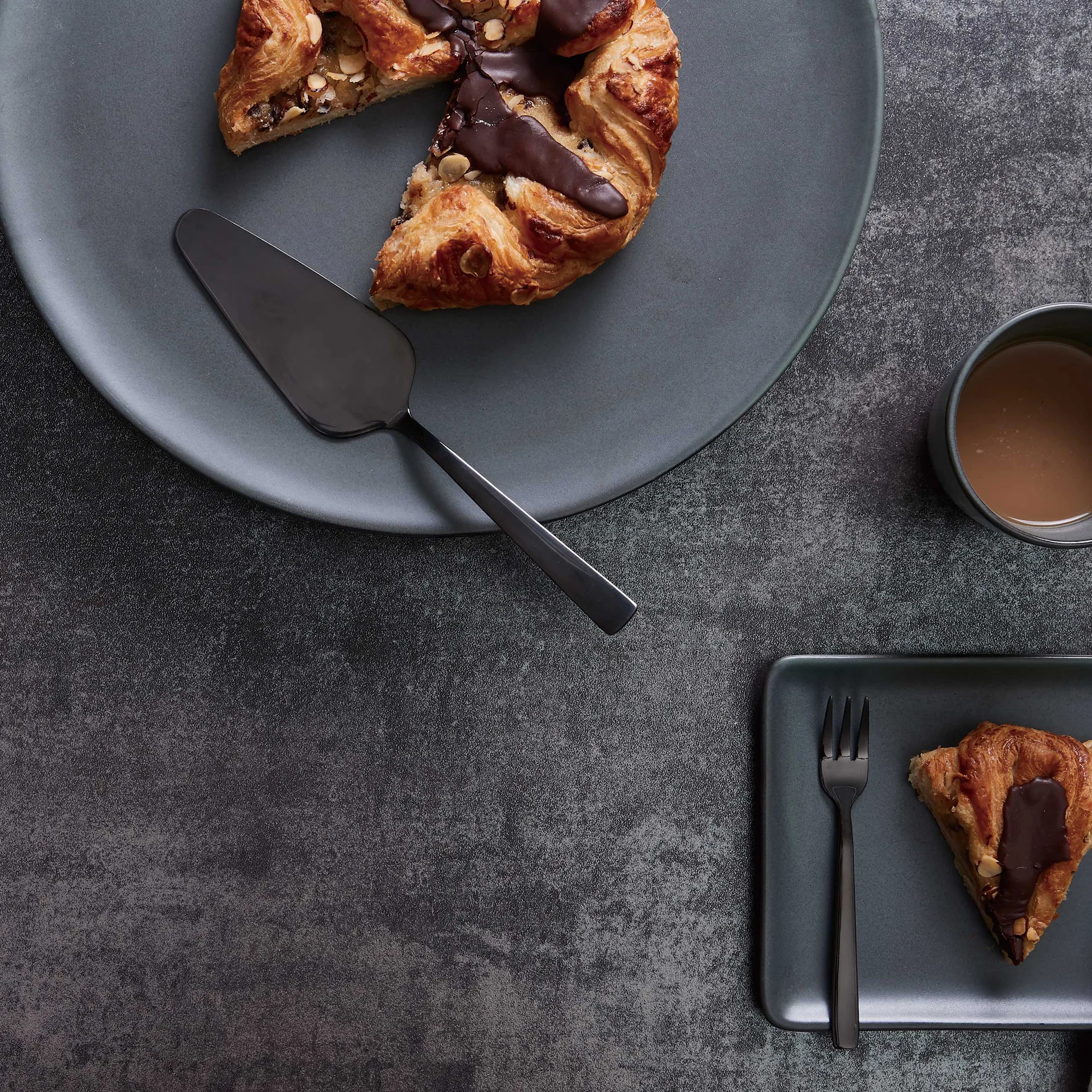 Raw cake 叉子 4 pieces, 黑色 Aida