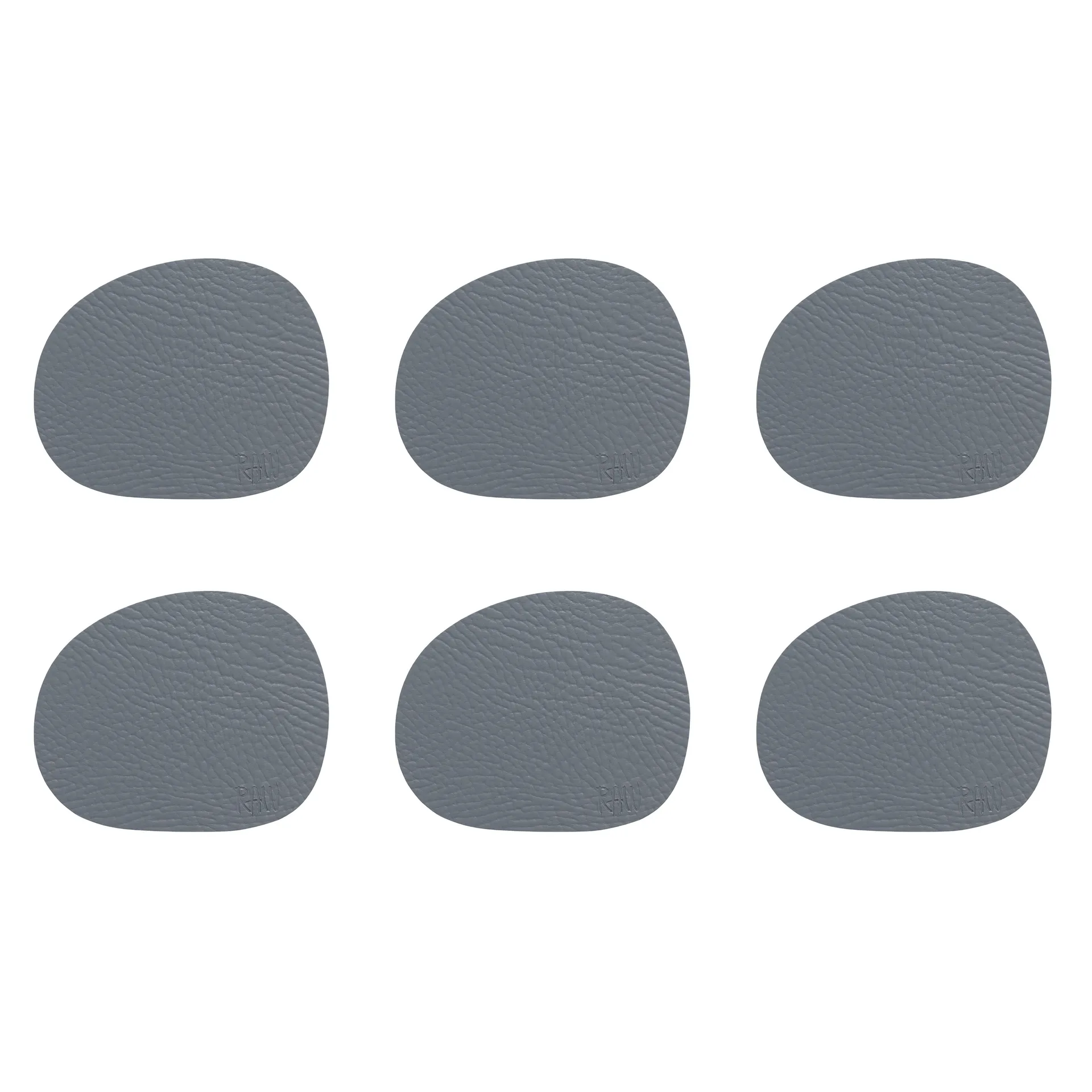 Raw coaster leather 六件套装, 灰色 buffalo (灰色) Aida