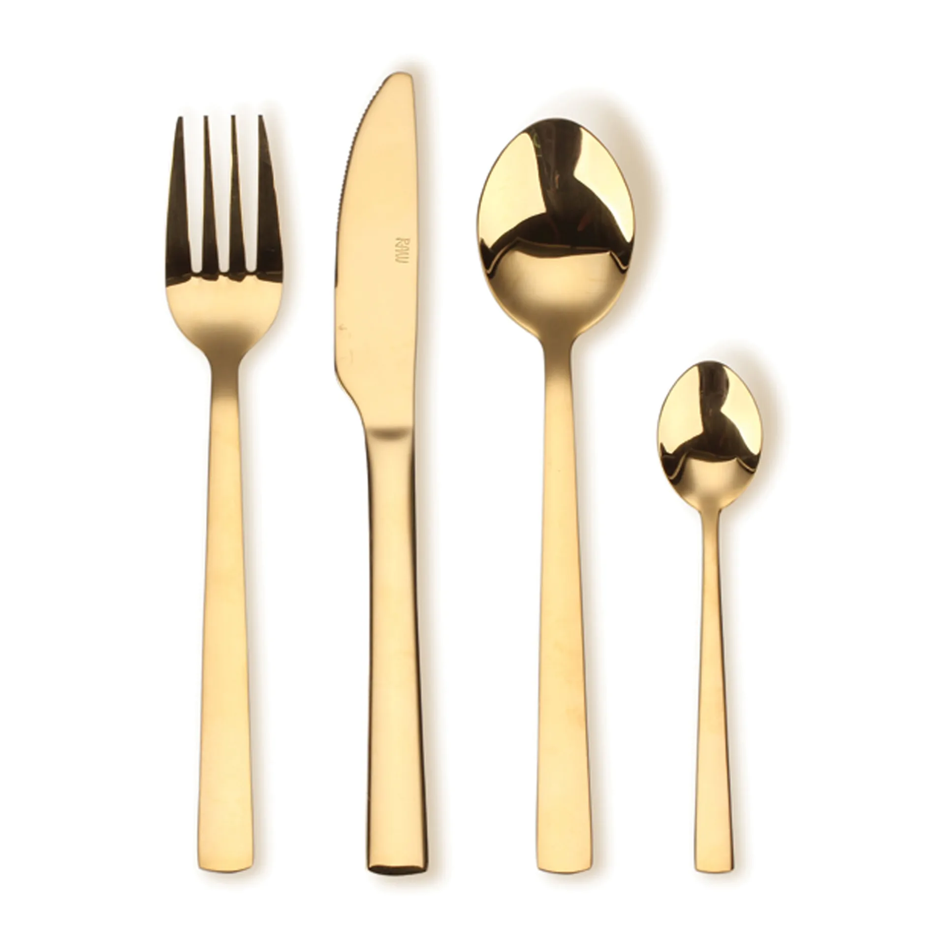 Raw 餐具 cutlery set 16 pcs, gold Aida