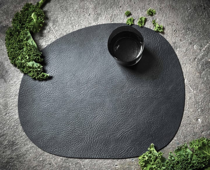 Raw 餐垫  leather 六件套装, 黑色 Aida