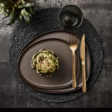Raw Organic 盘29x25cm - 金属棕色 - Aida