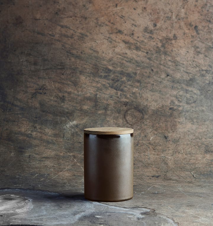 Raw storage jar with lid 15 cm, Metallic 棕色 Aida