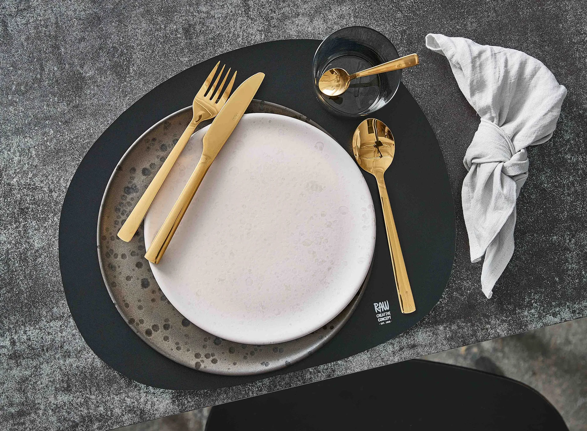 Raw teaspoon 四件套装, Gold Aida