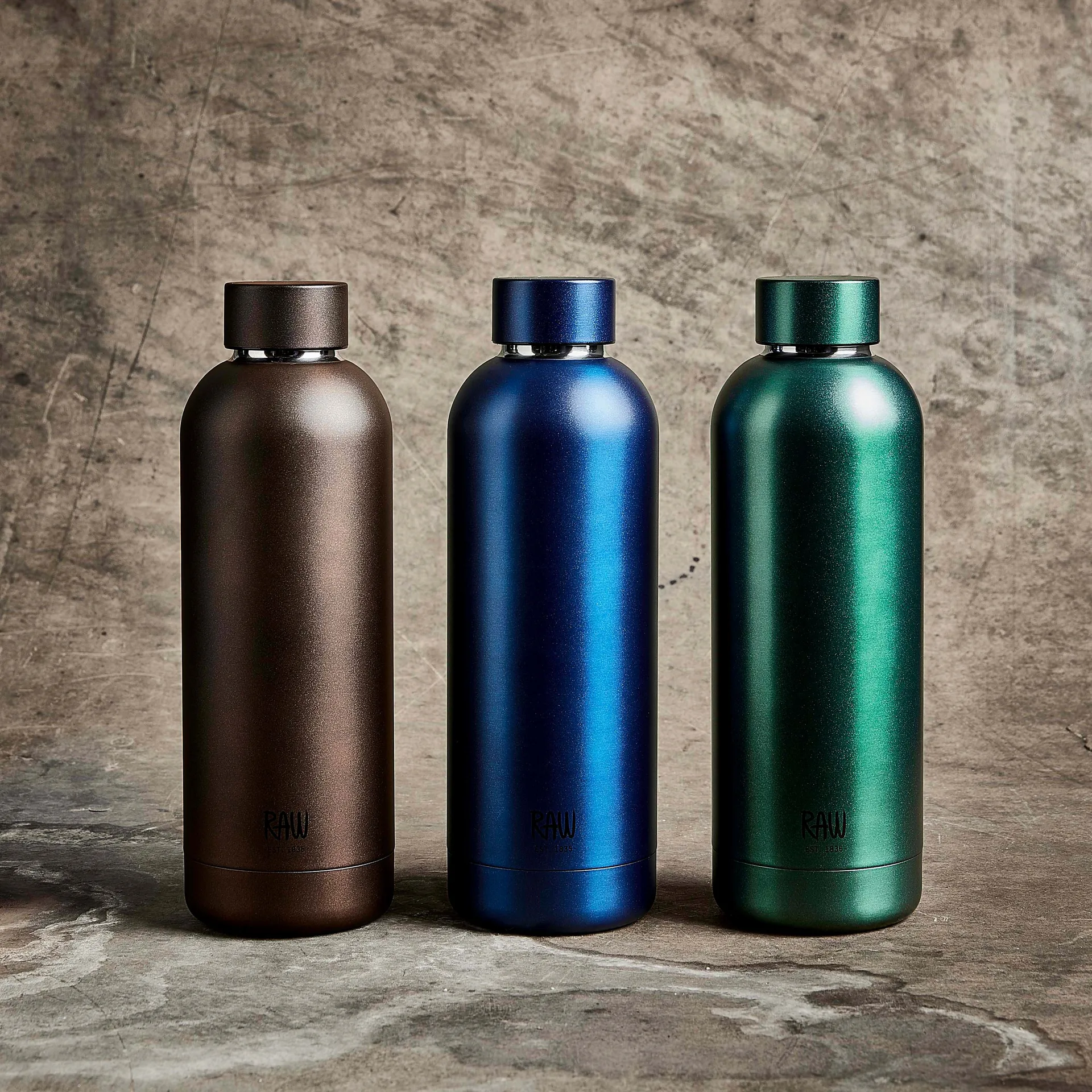 Raw thermos bottle 0.5 l, matte 棕色 Aida