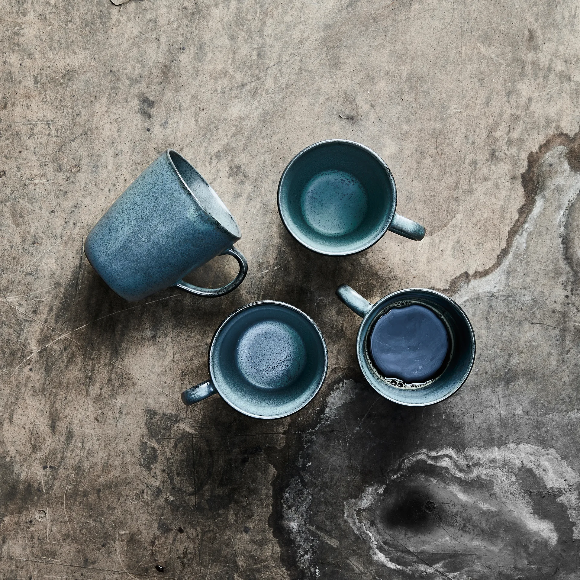 Raw 马克杯 with handle 35 cl 四件套装, northern 绿色 Aida