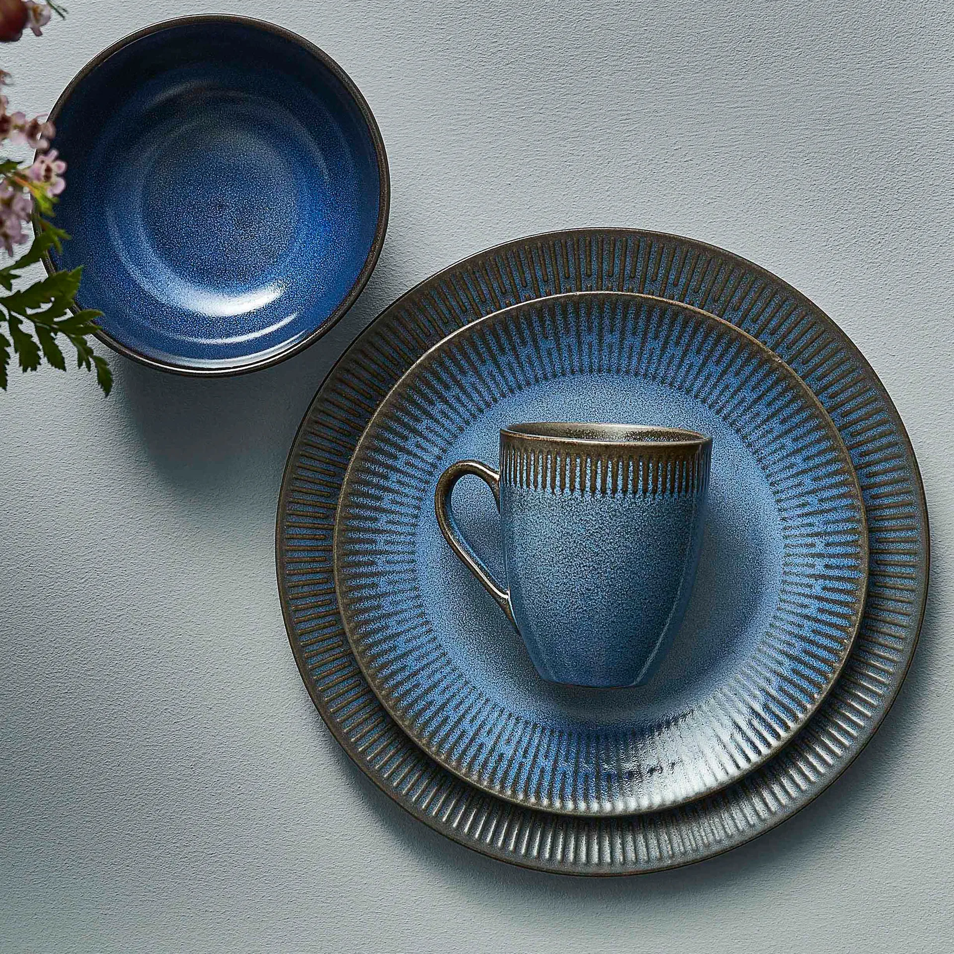 Relief 马克杯 30 cl, 蓝色 Aida