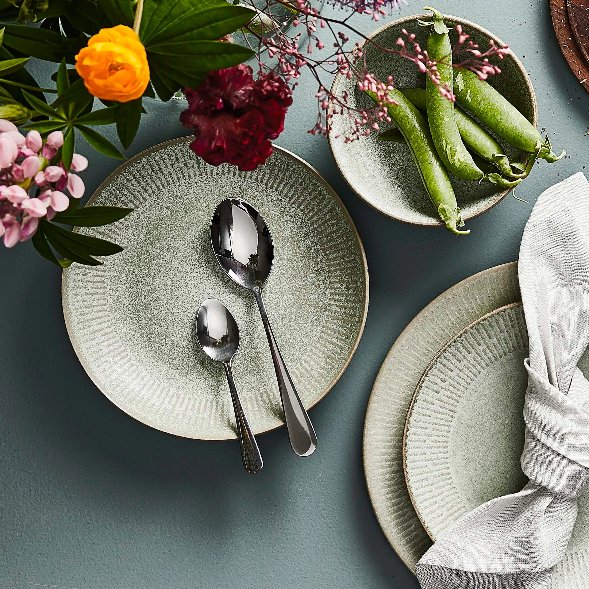 Relief soup 盘子 Ø22 cm, 绿色 Aida