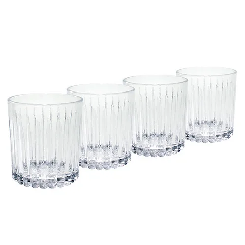 Relief whisky glass 31 cl 四件套装, Clear Aida