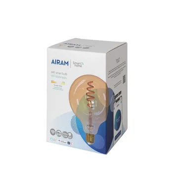 Airam 智能家居灯丝LED球形光源 - 琥珀色_125mm_螺旋款_E27_6W - Airam