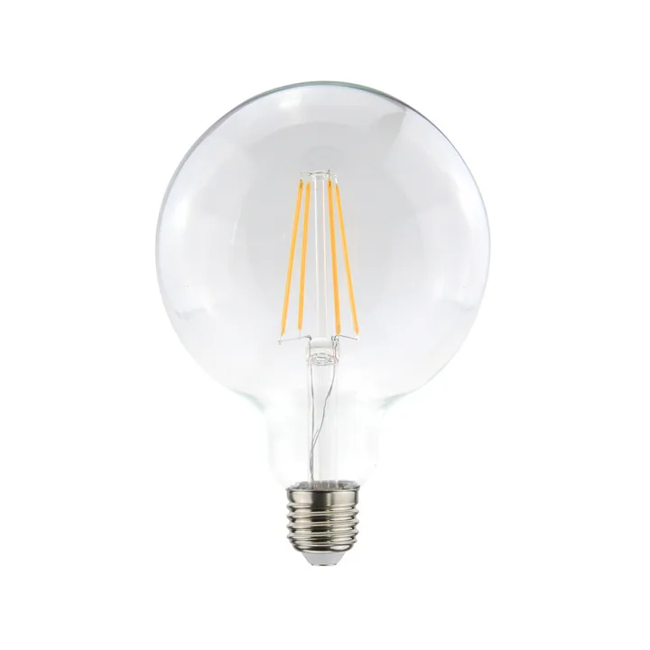Airam 灯丝LED球形125mm光源 - 透明款_可调光_四灯丝_E27_5W - Airam
