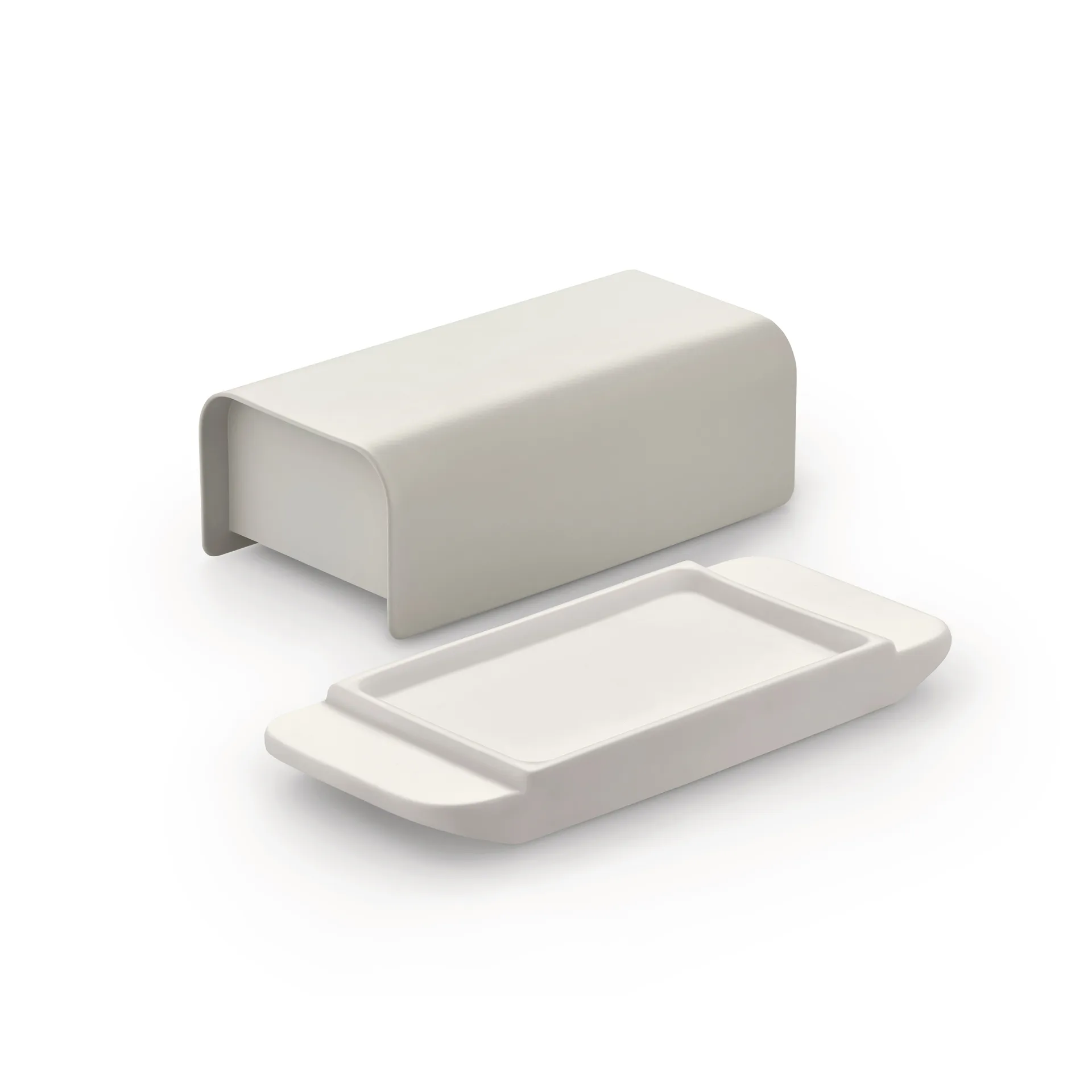 Mattina 黄油收纳盒 9.5x21 cm, 暖灰色-不锈钢 Alessi