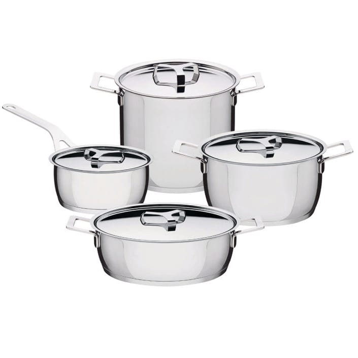 Pots&Pans 不锈钢汤锅/炖锅/平底锅 - 4 件 - Alessi