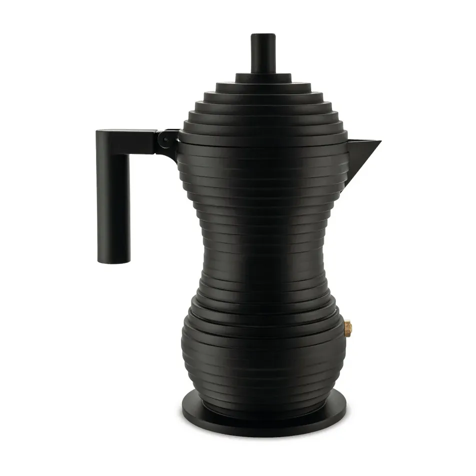Pulcina 黑色意式浓缩咖啡机, 150ml_3个杯装 Alessi