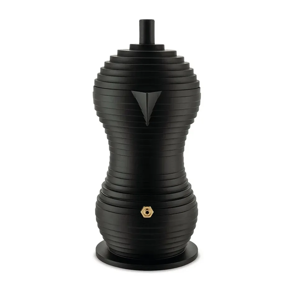 Pulcina 黑色意式浓缩咖啡机, 150ml_3个杯装 Alessi
