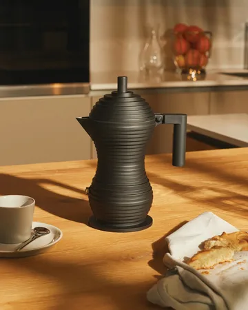 Pulcina 黑色意式浓缩咖啡机 - 150ml_3个杯装 - Alessi