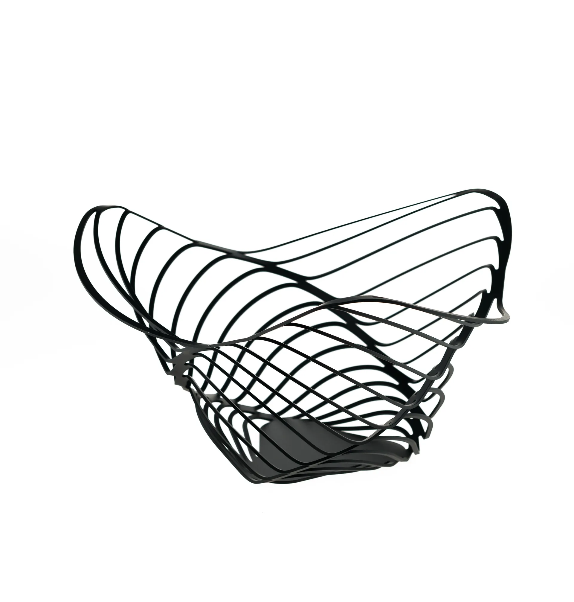 Trinity high 水果篮 33 cm, 黑色 Alessi