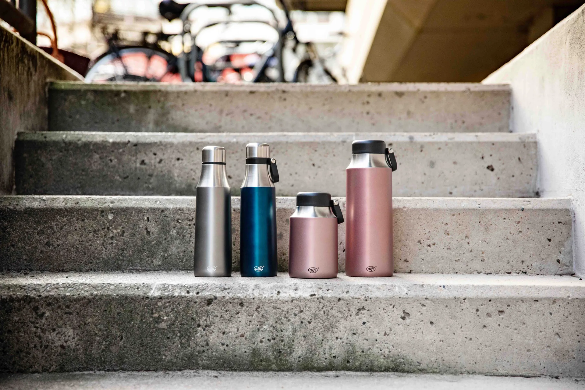 City vattenbottle double walled 0.5 l, Blue satin Alfi