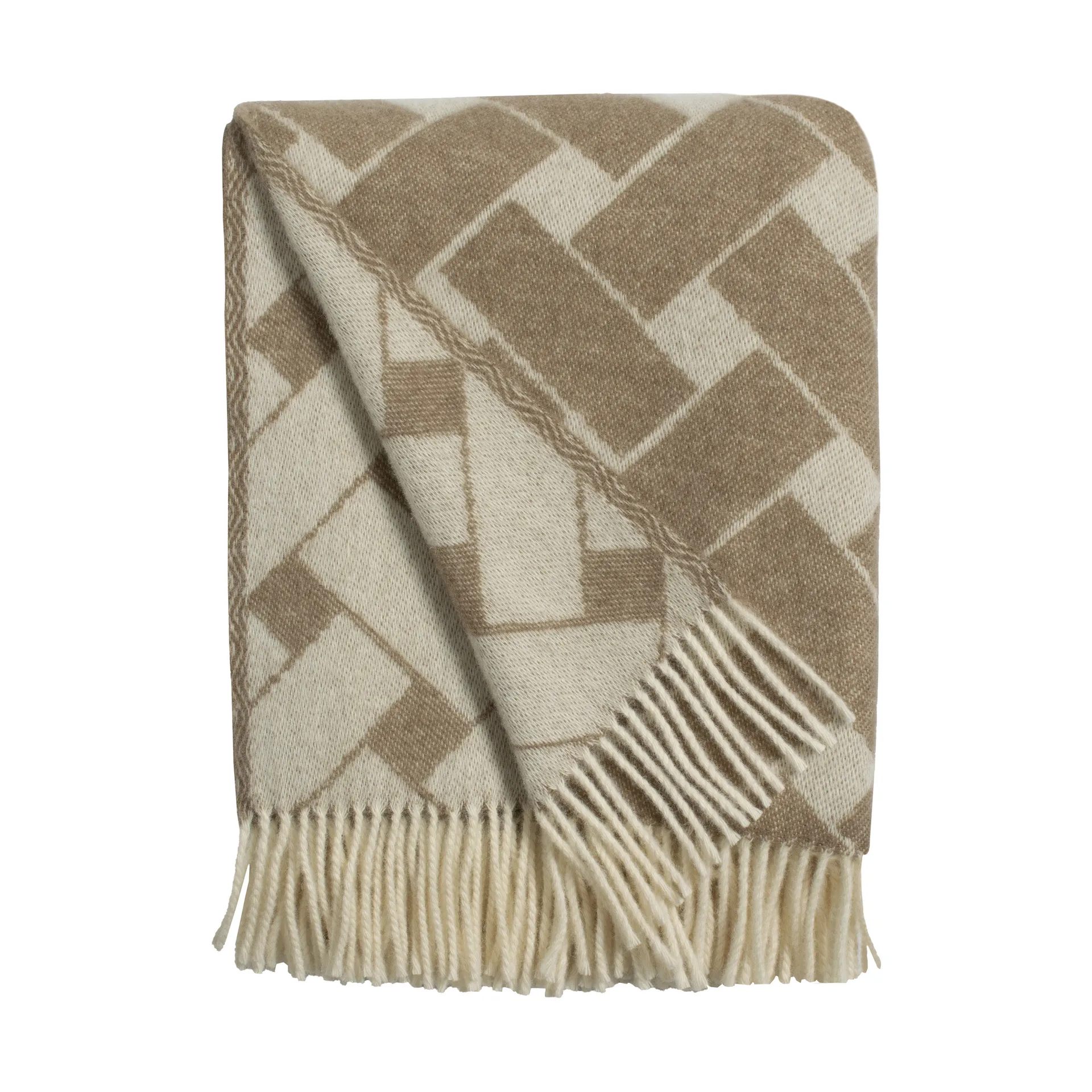 篮子 毯子 130x170 cm, 褐色-米白色 Almedahls