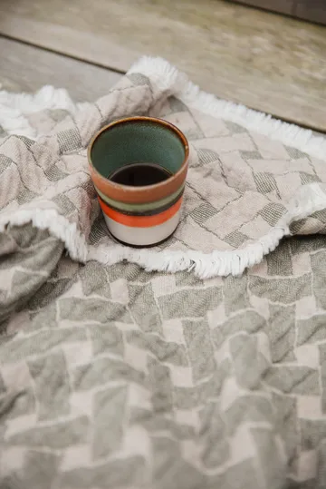 Basket 毯170x120cm - 绿色_米色 - Almedahls