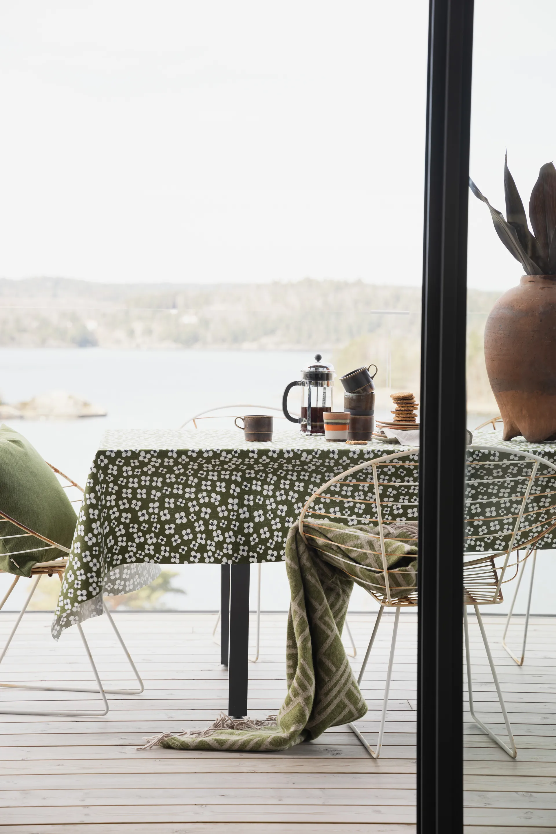 Belle Amie 油布 纺织品 per metre, 深绿 Almedahls