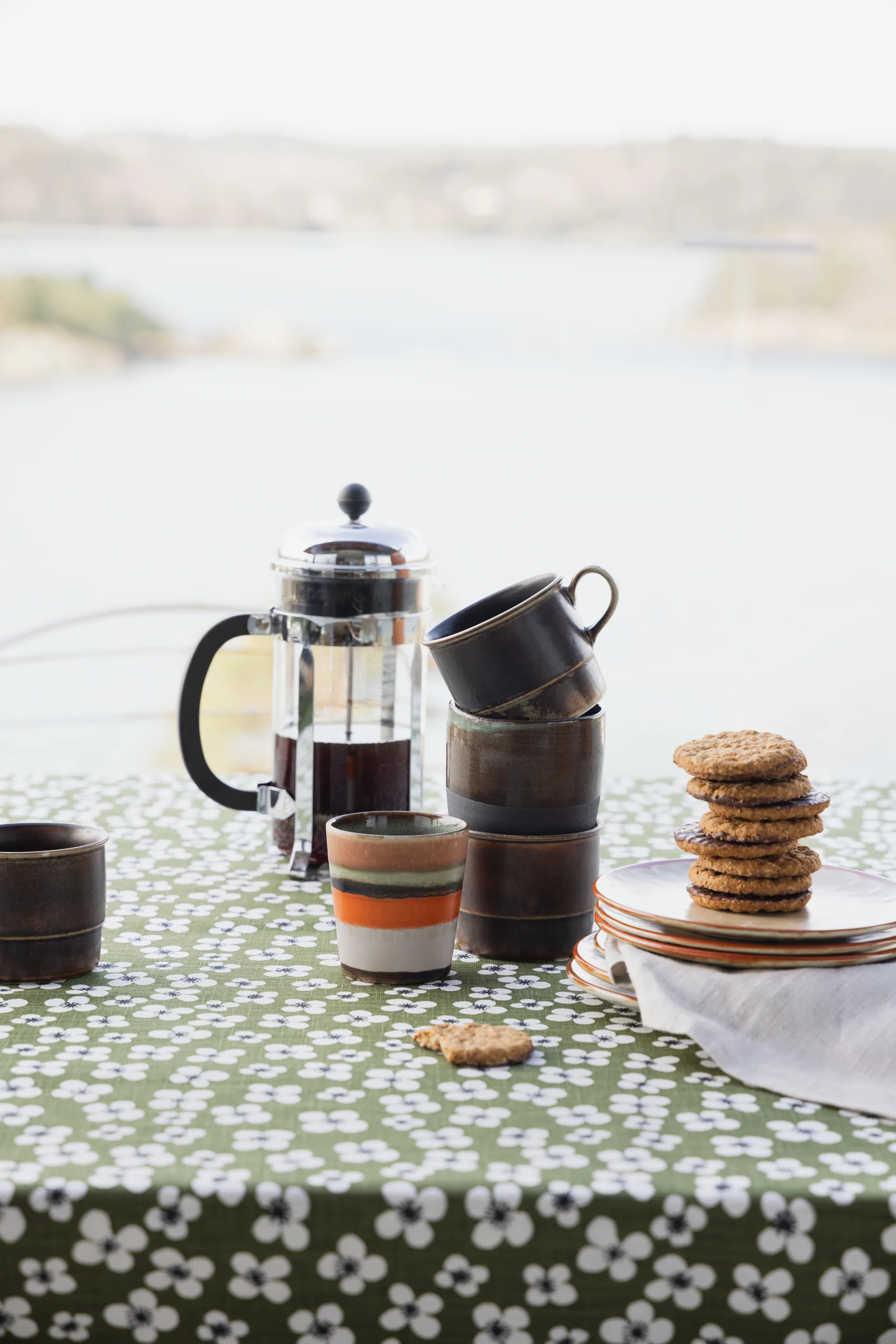 Belle Amie 油布 纺织品 per metre, 深绿 Almedahls