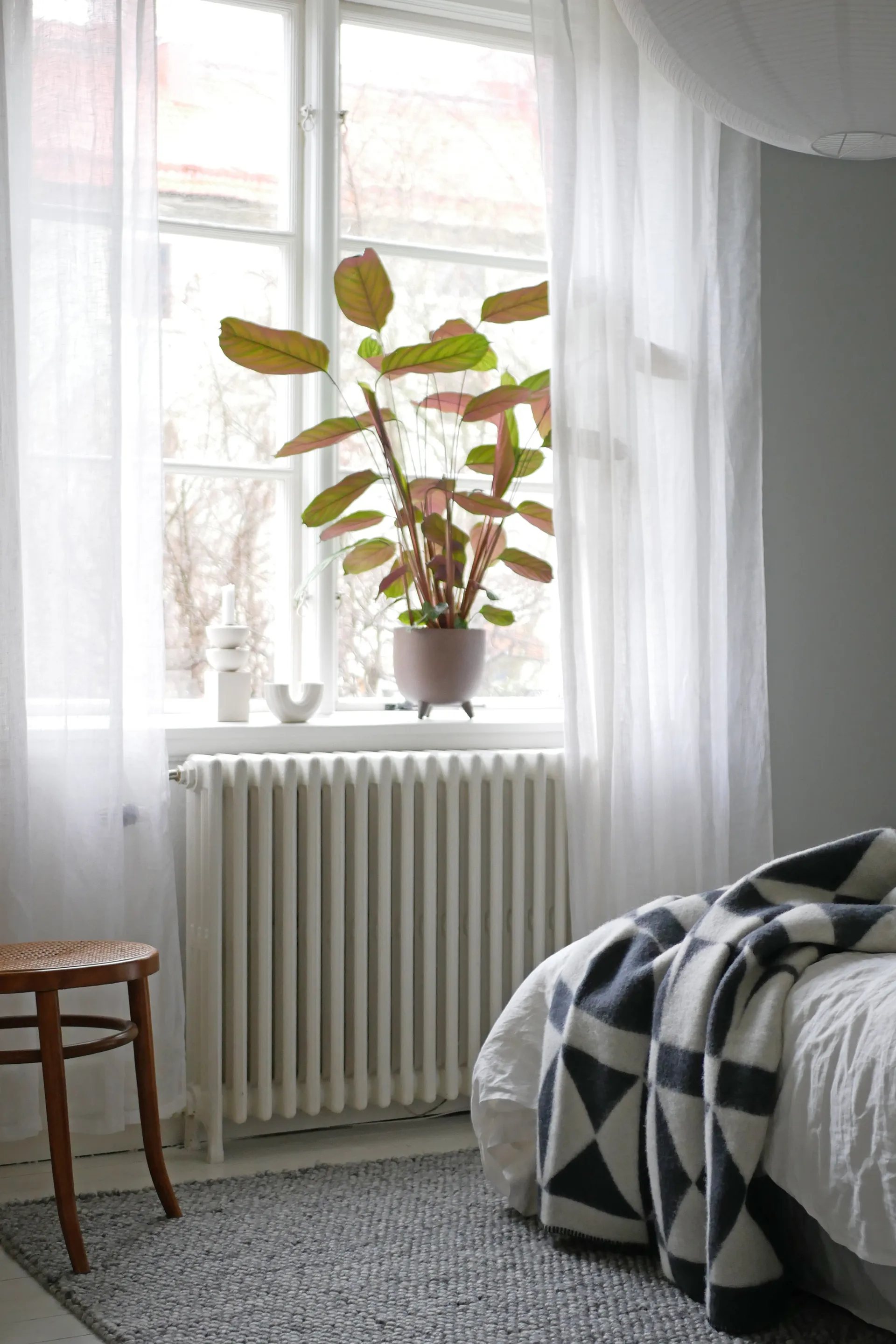 Bows 羊毛毯子 130x170 cm, 灰色 Almedahls