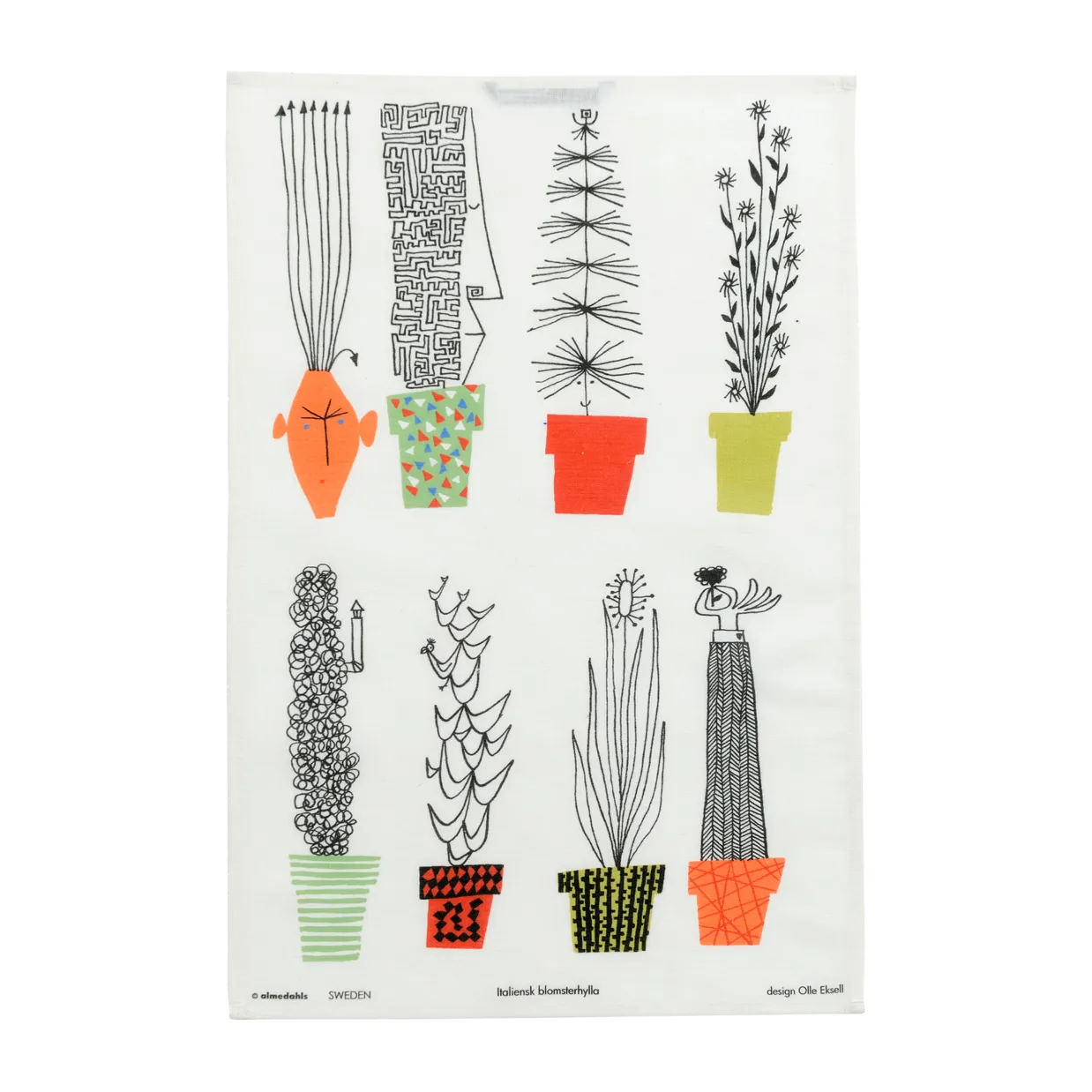 Italiensk flower shelf 厨房巾47x70cm, 多色 Almedahls