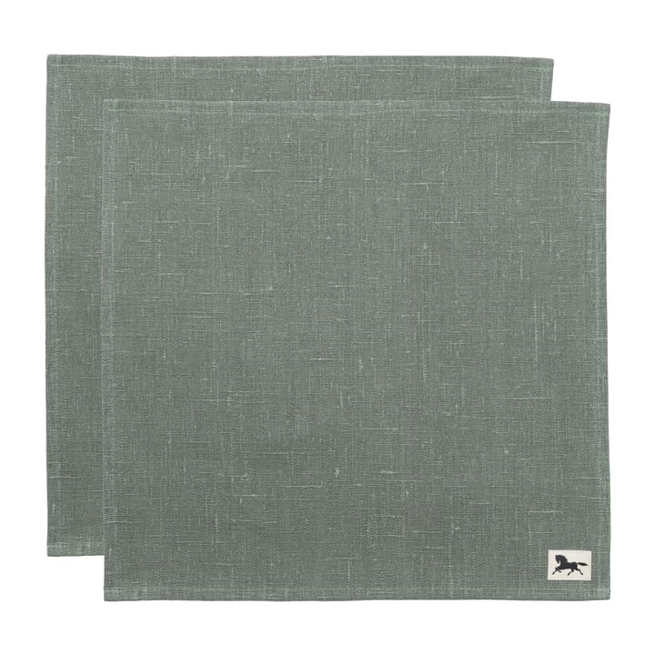 Linen 餐巾纸 32x32 cm 两件套装, 绿色 Almedahls