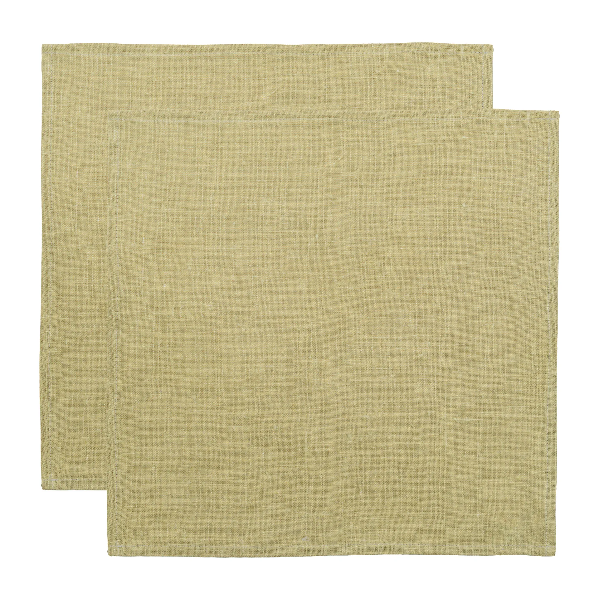 Linne餐巾45x45cm 2件装, 浅橄榄绿 Almedahls