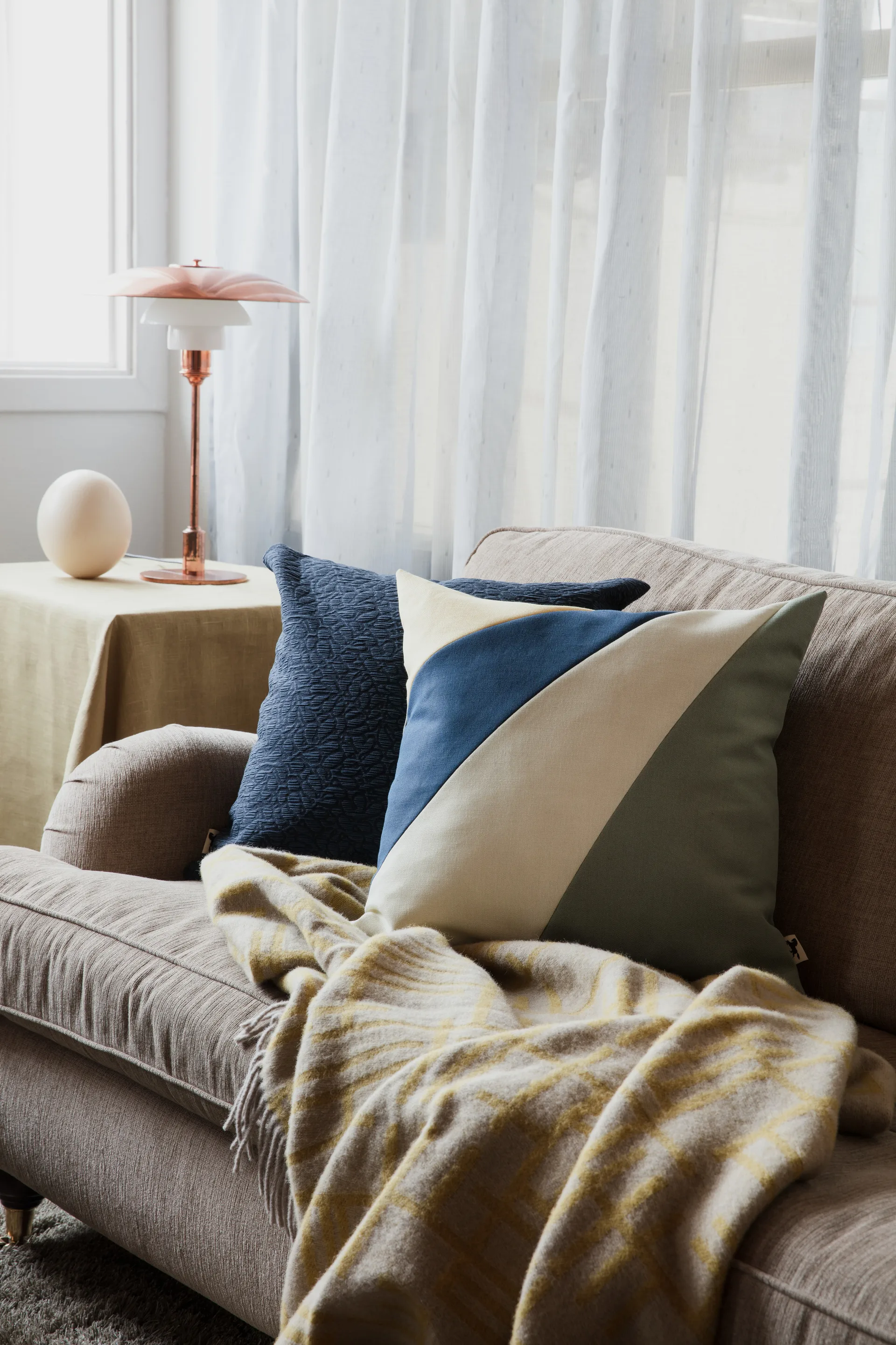 Livia 枕头套 50x50 cm, Dark 蓝色 Almedahls