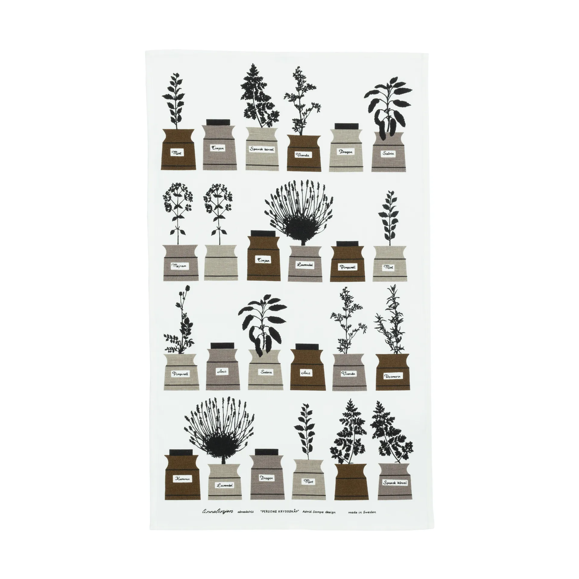 Perssons 香料柜 厨用巾47x70cm, 灰色_棕色 Almedahls