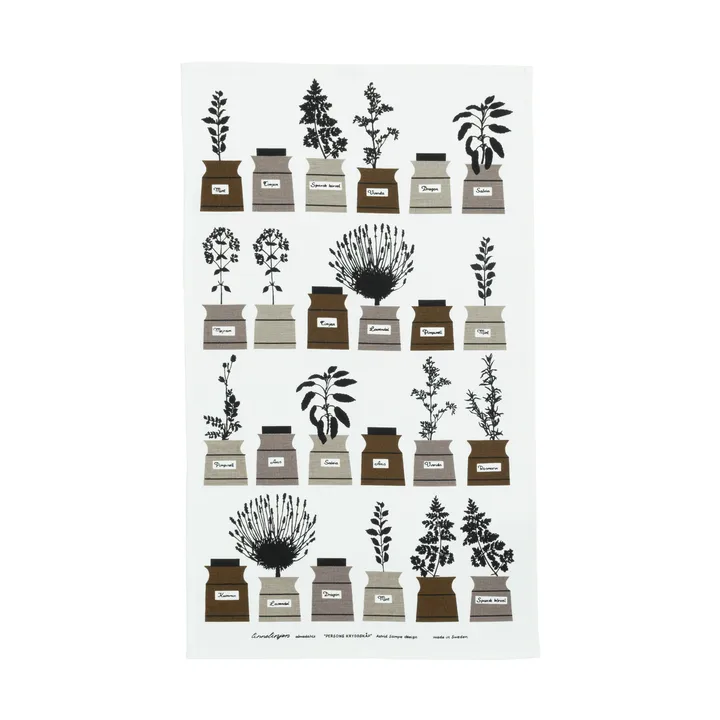 Perssons 香料柜 厨用巾47x70cm - 灰色_棕色 - Almedahls