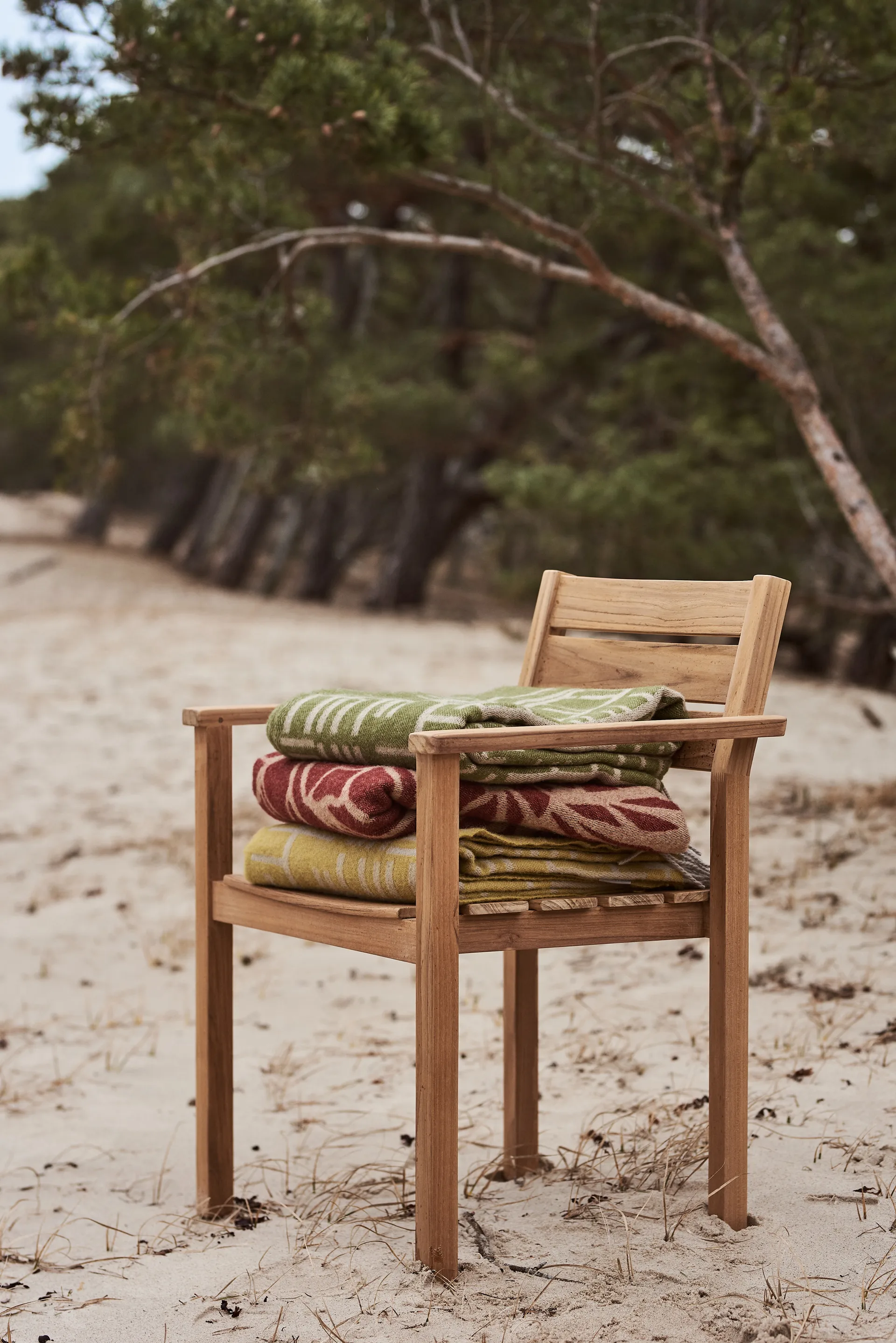 Pickepin 毯子 130x170 cm, Moss green-beige Almedahls