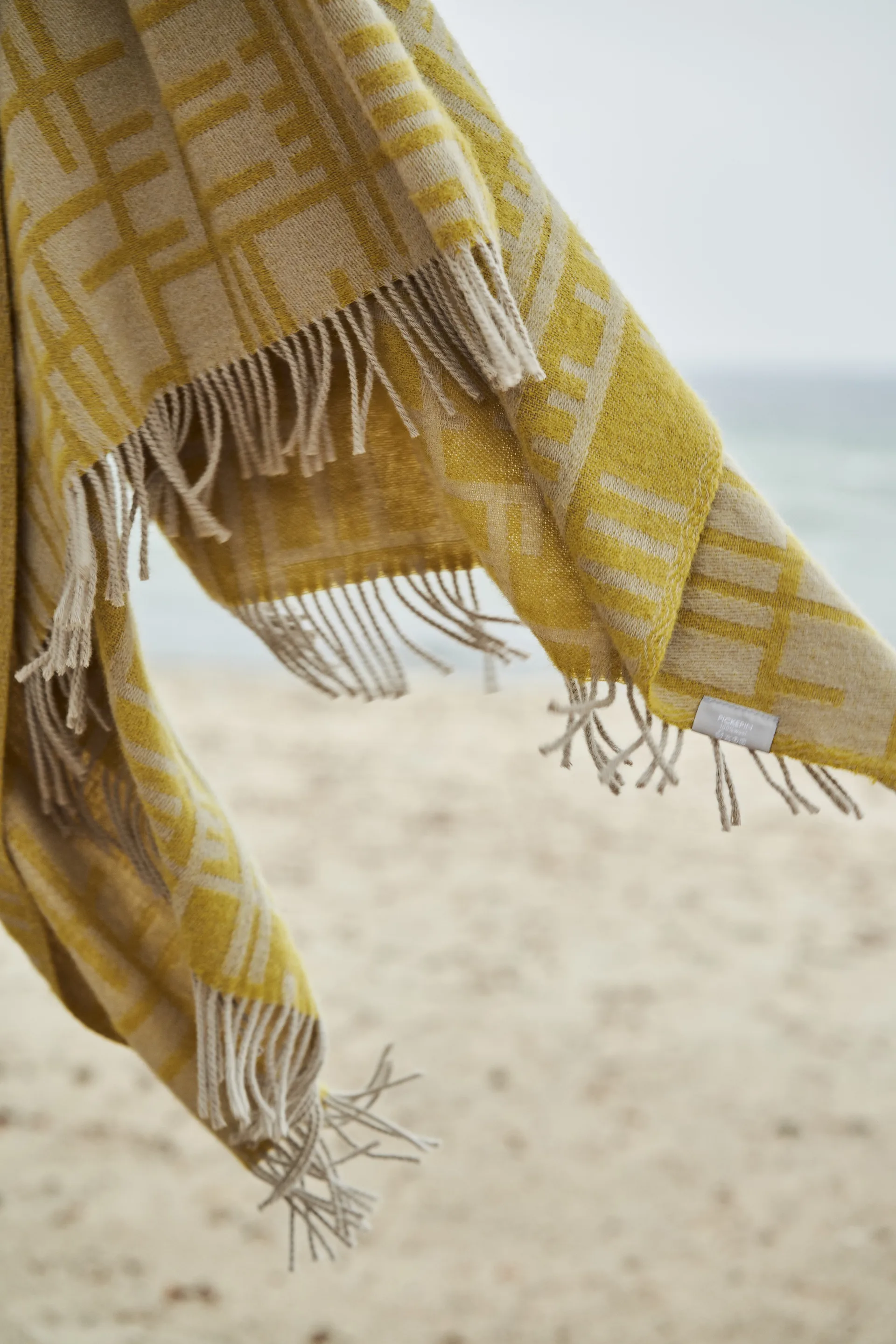 Pickepin 毯子 130x170 cm, Oliv (黄色) Almedahls