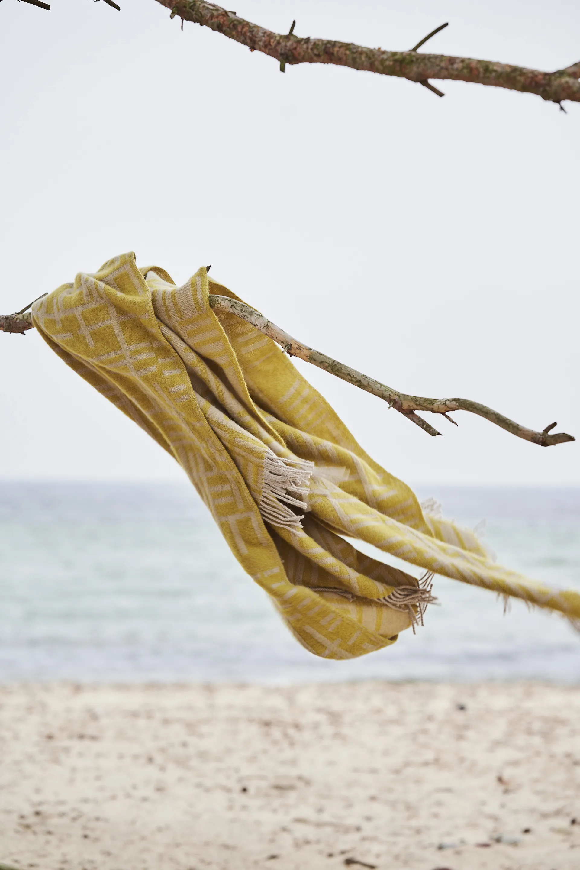 Pickepin 毯子 130x170 cm, Oliv (黄色) Almedahls