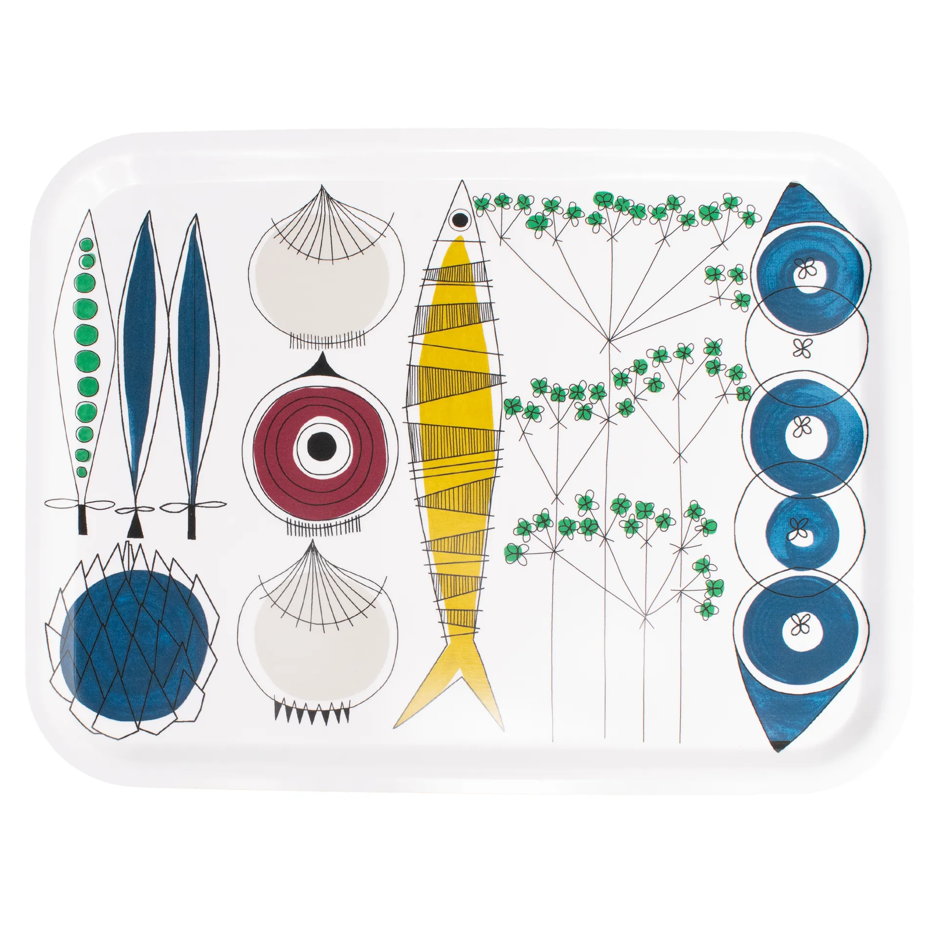 Picknick 托盘 20x27 cm, 蓝色-multi Almedahls