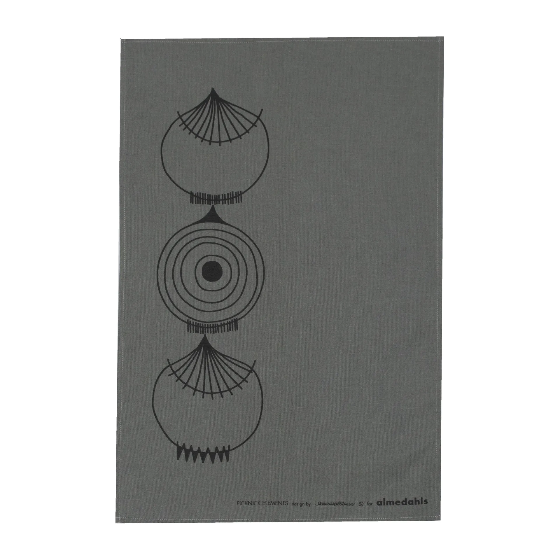Picknick Elements 厨房巾  47x70 cm, 灰色 Almedahls