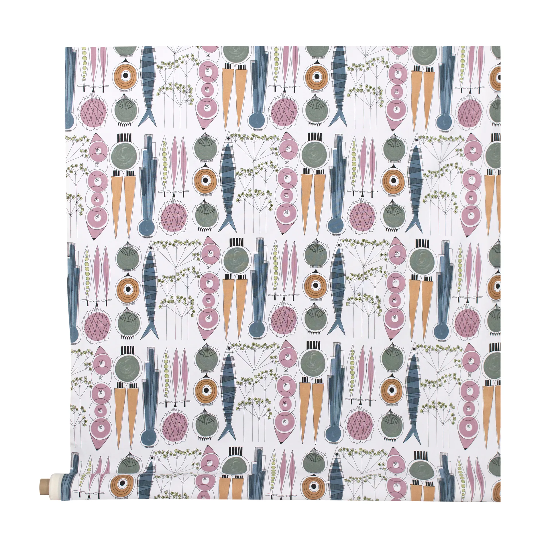 Picknick oilcloth, 蓝色-粉色 Almedahls