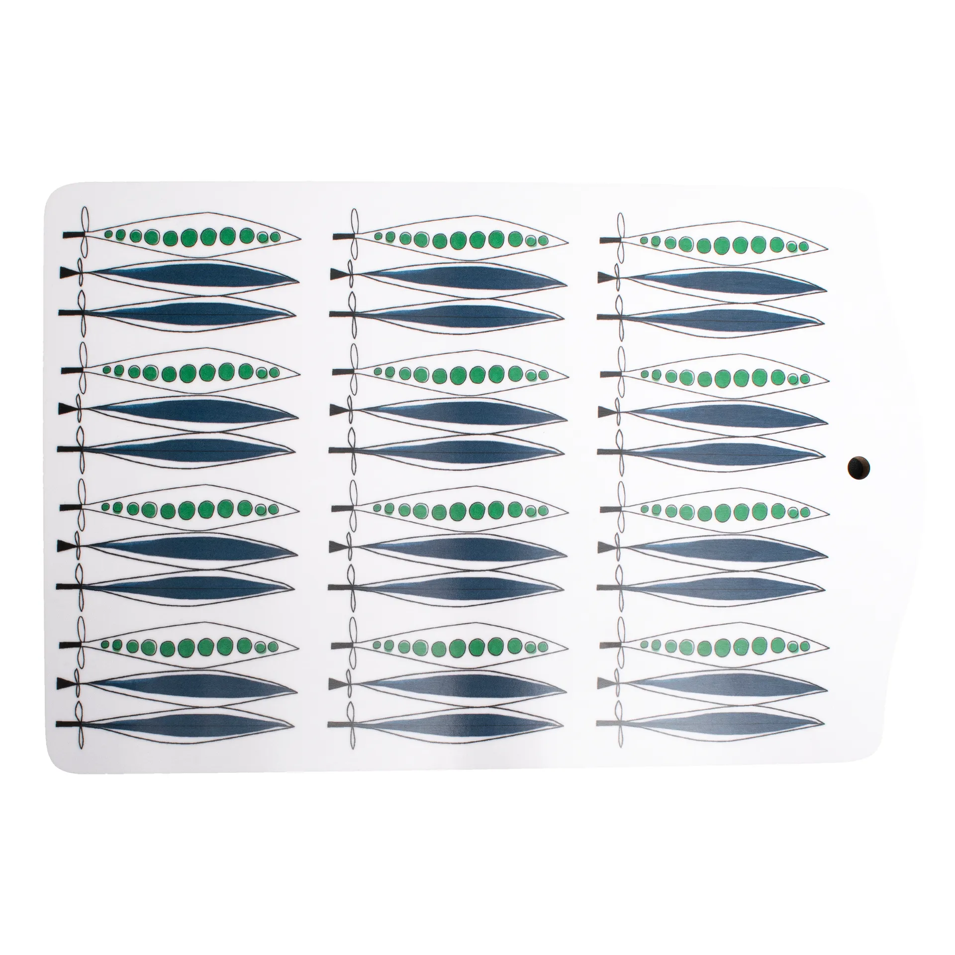 Picknick 菜板  peas 20x30 cm, 蓝色-multi Almedahls