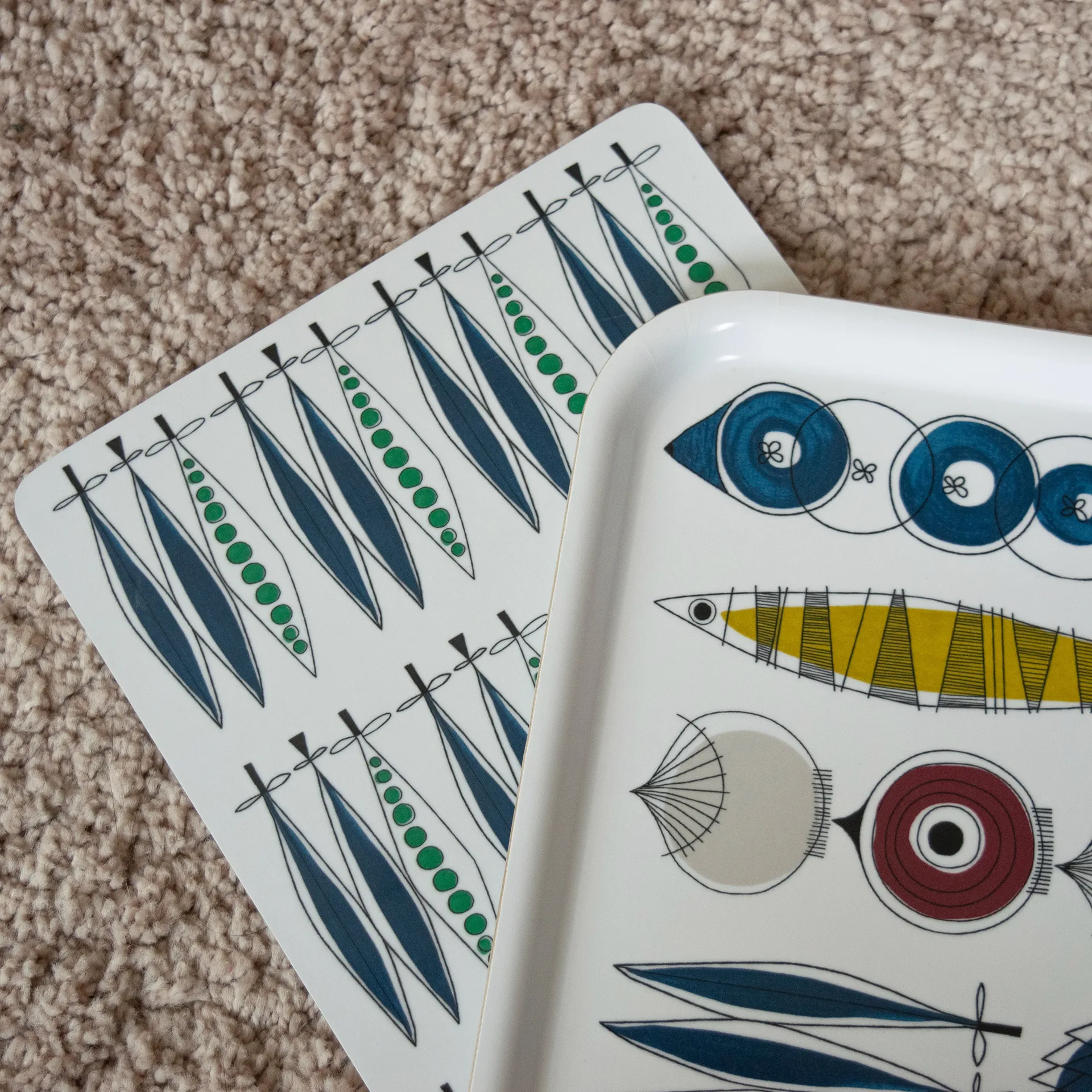 Picknick 菜板  peas 20x30 cm, 蓝色-multi Almedahls