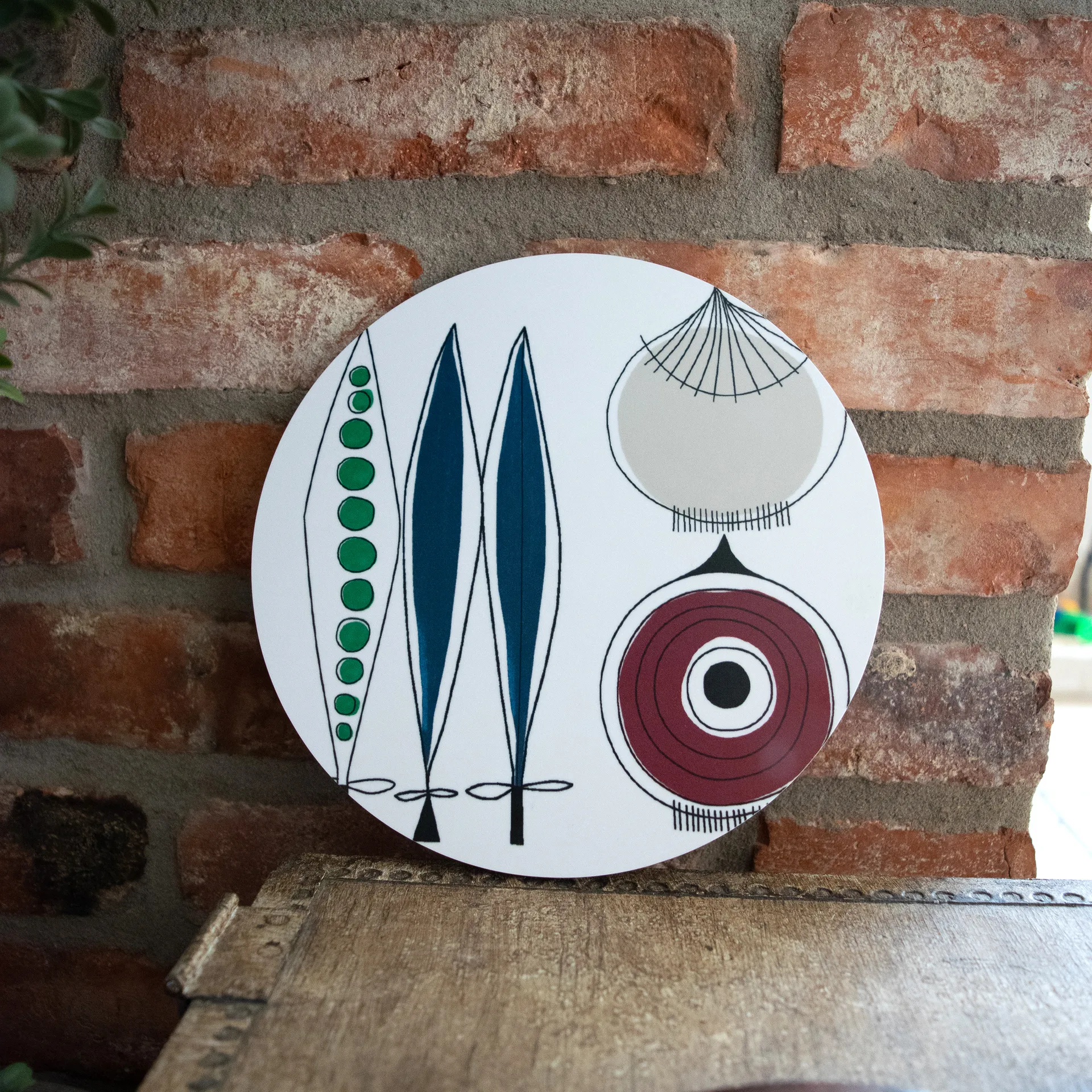 Picknick trivet onion Ø21 cm, 蓝色-multi Almedahls