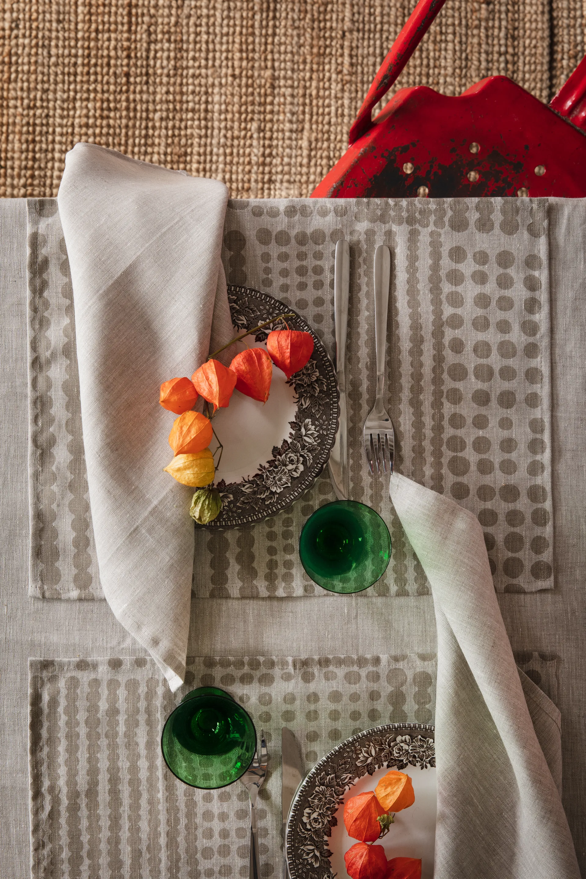 Pricktyg 餐垫 34x45 cm, Natural-taupe Almedahls