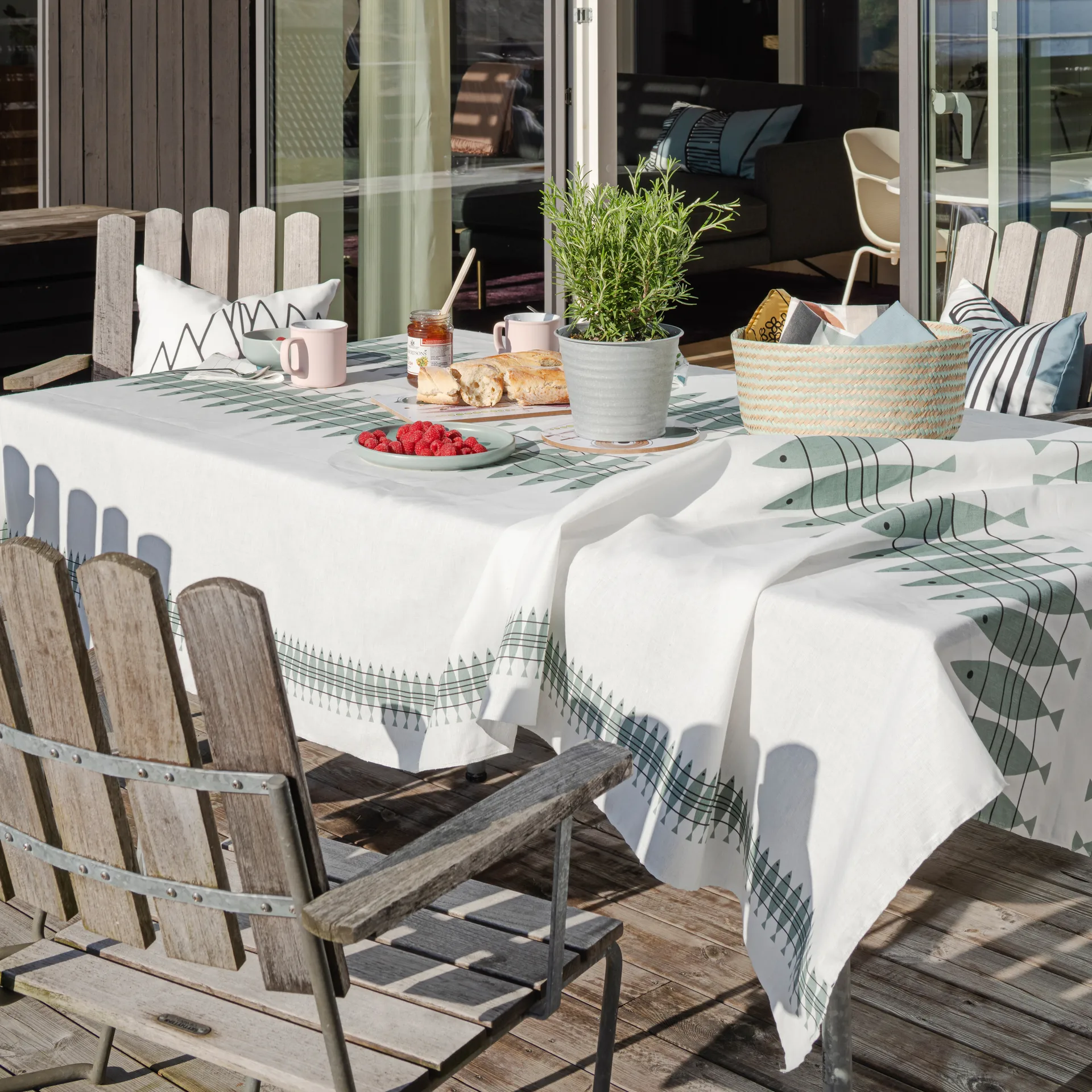 Sill 油布 145x220 cm, 绿色-灰色 Almedahls