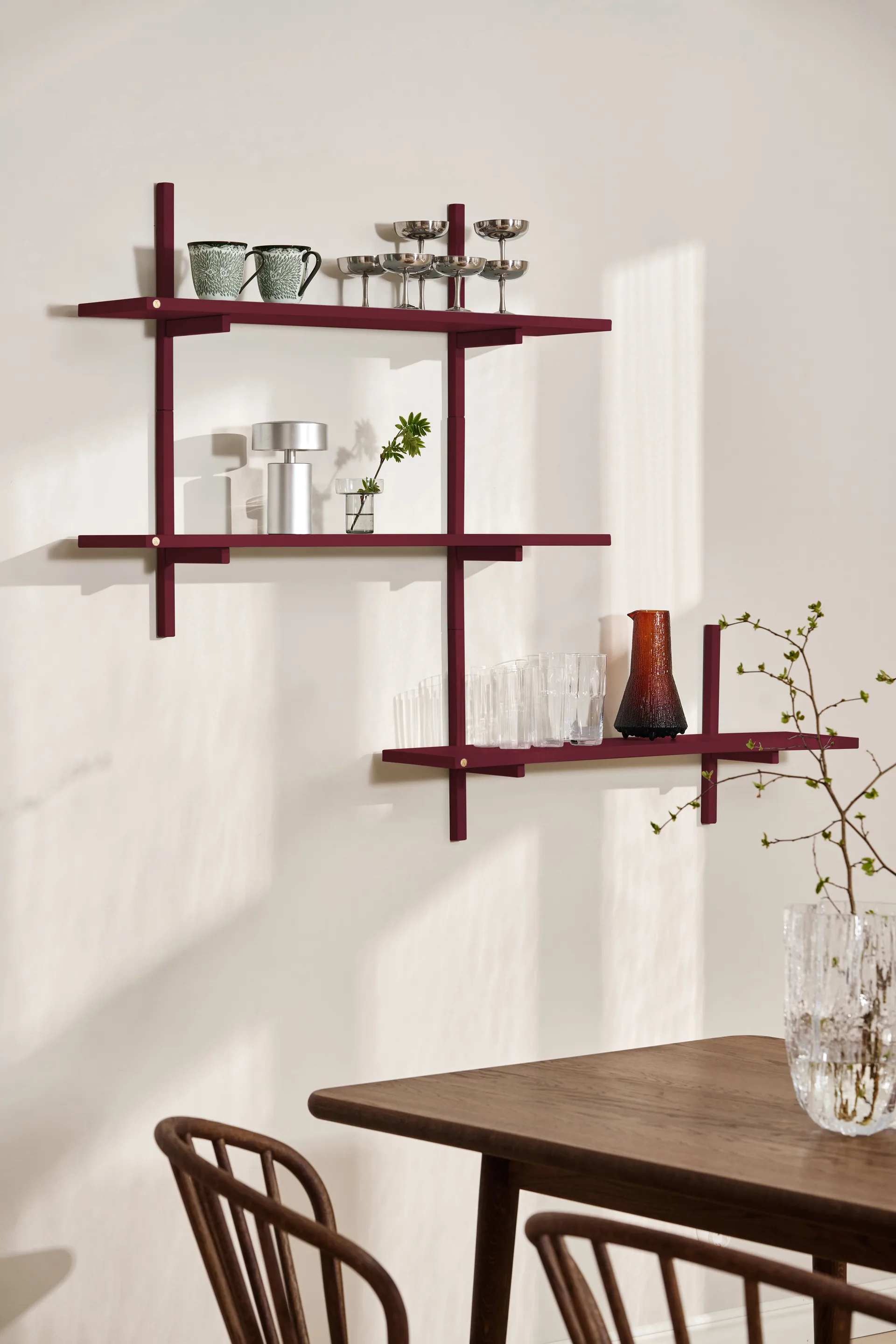 A-Light 架子 wall 架子 特别版本, Wine red 90x21x35 cm Andersen Furniture