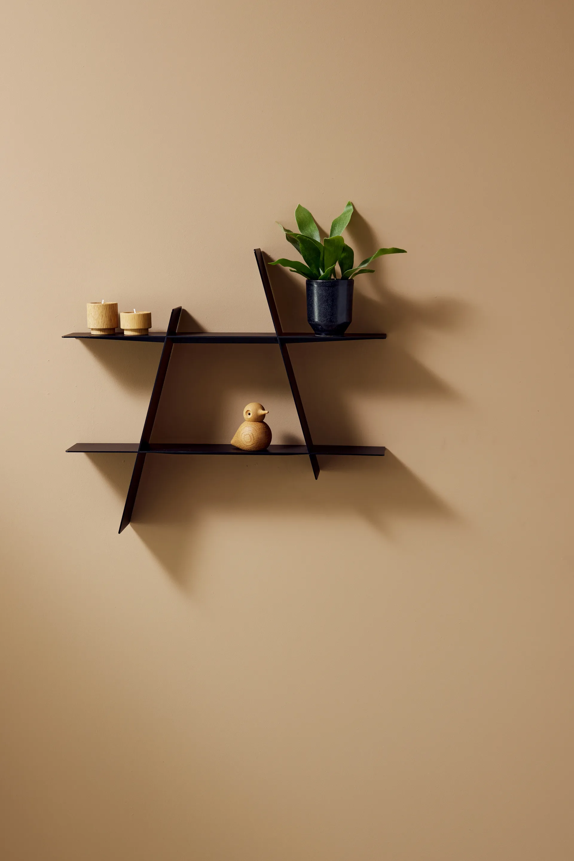 A-Shelf 墙面置物架 中号 52x9x46cm, 黑色 Andersen Furniture