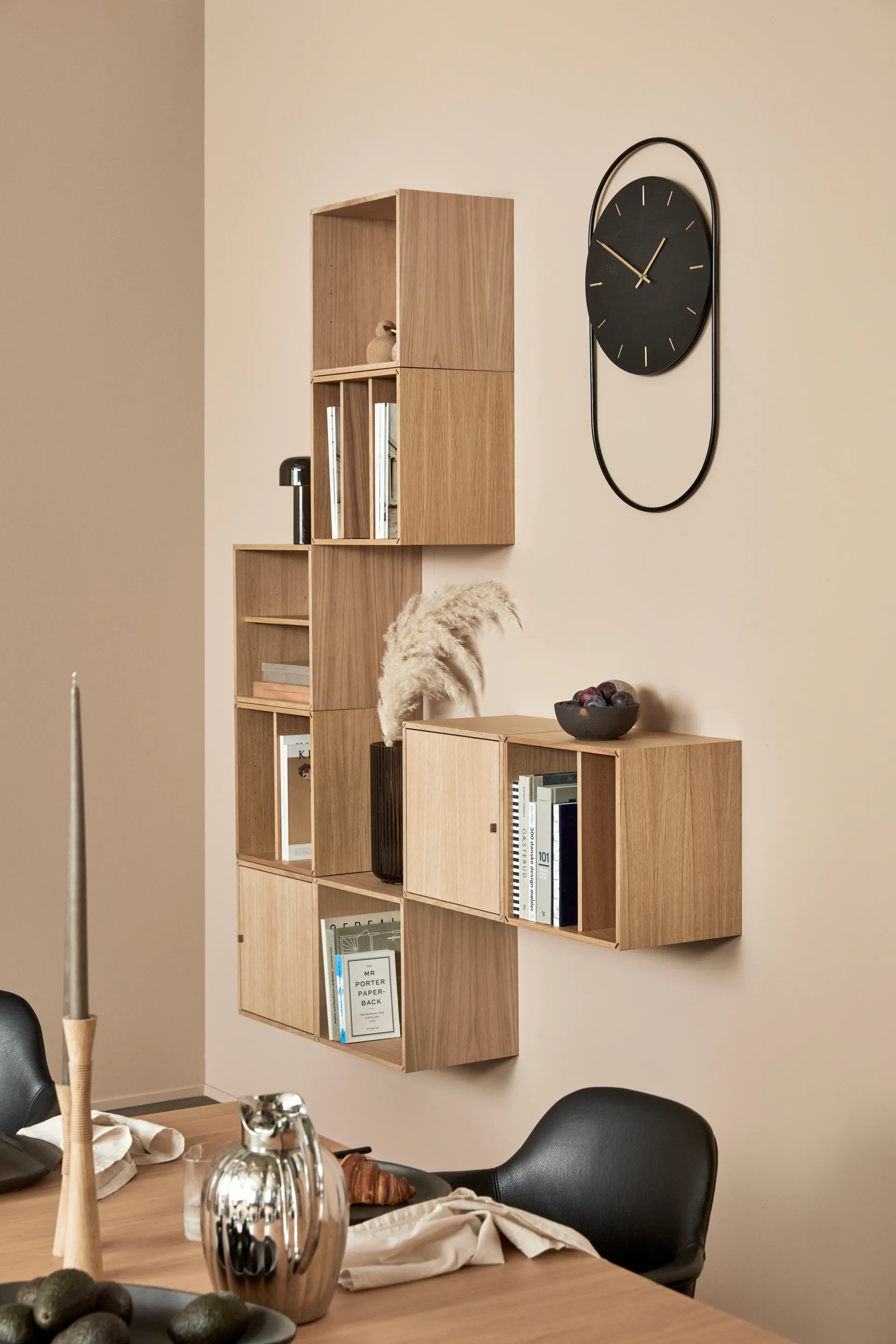 A-Wall 挂钟 41x76cm, 黑色_黄铜色 Andersen Furniture